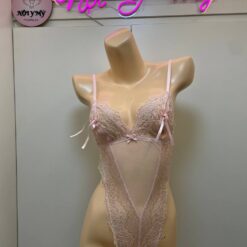 Teddy Victoria’s Secret ren hở cup phối nơ màu hồng kim sa 342133qb6