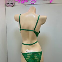 Teddy Victoria’s Secret ren dây đá hở đáy màu xanh lá 338258qcz