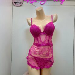 Set ngủ Victoria’s Secret áo cup bombshell kèm quần chip ren màu hồng 240174qax 240174qax