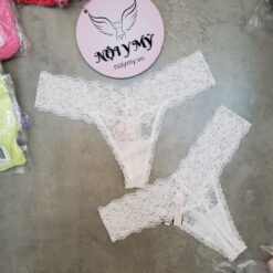 Quần lót Victoria Secret lọt khe ren màu trắng 390152q9z