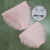 Quần lót Victoria’s Secret nguyên mông lưng cao thun seamless viền ren màu hồng 415204qcj