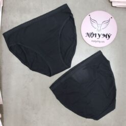 Quần lót Victoria’s Secret nguyên mông lưng cao thun cotton màu đen 415977