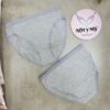 Quần lót Victoria’s Secret nguyên mông lưng cao thun cotton màu xám 415977