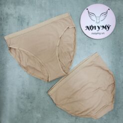 Quần lót Victoria’s Secret nguyên mông lưng cao thun cotton màu da 415977