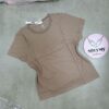 Áo thun cotton Pink tay ngắn màu nâu 142620qb7