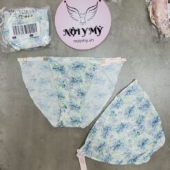 Quần lót Victoria Secret bikini dây điều chỉnh thun lạnh màu xanh hoa 532708qjj