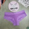Quần lót Victoria’s Secret nửa mông cotton phối ren màu tím 26763300