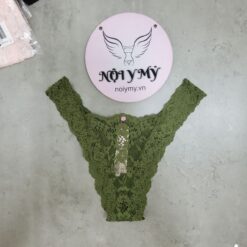 Quần lót Victoria Secret nửa mông lưng cao ren màu xanh rêu 417745qnw