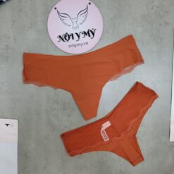 Quần lót Victoria Secret lọt khe không viền phối ren màu cam đất 417669qd6 (Copy)