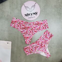 Quần lót Victoria Secret lọt khe không viền màu hồng hoa 416297