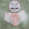 Quần lót Pink nửa mông thun lạnh phối ren màu hồng hoạ tiết 416230qnf