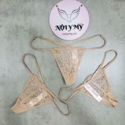 Quần lót Victoria Secret lọt khe ren dây đính đá màu da 418516seq