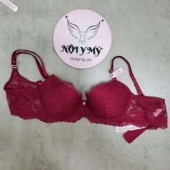 Áo lót Victoria Secret Dream Angels không nâng mút mỏng ren màu đỏ đô 419871qg4