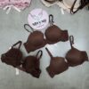 Áo lót Victoria Secret Dream Angels không nâng mút mỏng  thun lạnh phối ren màu nâu 419872qh4