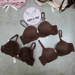 Áo lót Victoria Secret Dream Angels không nâng mút mỏng  thun lạnh phối ren màu nâu 419872qh4