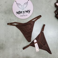 Quần lót Victoria Secret lọt khe thun lạnh dây điều chỉnh màu nâu 26668485