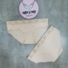Quần lót Pink nguyên mông thun cotton lưng logo màu da 416217seq