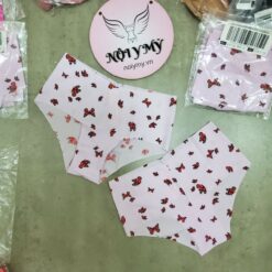 Quần lót Victoria Secret nửa mông thun lạnh không viền màu tím bướm 416308r6e