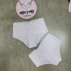 Quần lót Pink nửa mông thun lạnh không viền màu tím nhạt chữ nhũ 417249qcs