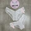 Quần lót Victoria Secret nửa mông ren hở đáy màu trắng 422484qbf
