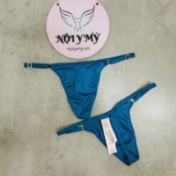 Quần lót Victoria Secret lọt khe thun lạnh dây điều chỉnh màu xanh lam 424075qcz