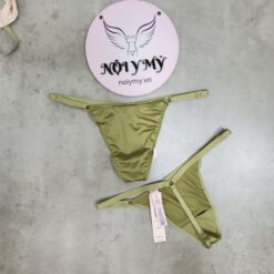 Quần lót Victoria Secret lọt khe thun lạnh dây điều chỉnh màu xanh bơ 424075seq