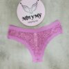 Quần lót Victoria Secret lọt khe thun lạnh phối ren màu tím 323901qcj