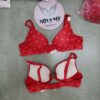 Áo lót Pink nâng vừa thun cotton màu đỏ hoạ tiết lưng logo 413972qcx
