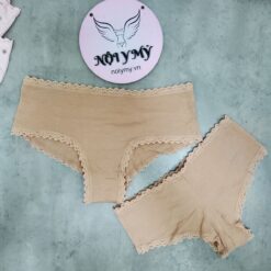 Quần lót Victoria’s Secret nửa mông cotton viền ren màu da 422682seq