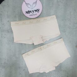 Quần lót Pink short cotton lưng logo màu da nhạt 26827999