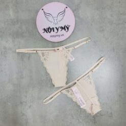 Quần lót Victoria Secret lọt khe thun lạnh phối ren dây điều chỉnh màu da nhạt 419835seq (Copy)