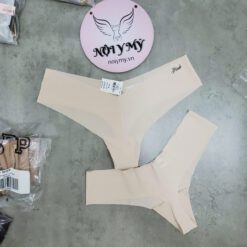 Quần lót Pink lọt khe lưng cao thun lạnh không viền màu da nhạt 121068sfx