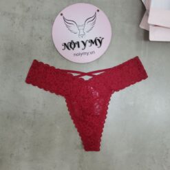 Quần lót Victoria Secret lọt khe ren phía sau đan dây màu đỏ đô 426048qg4