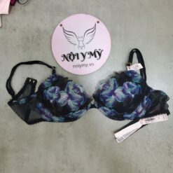 Áo lót Victoria Secret very sexy không nâng mút mỏng ren màu đen thêu hoa 428680qxa