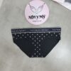 Quần lót Victoria’s Secret nguyên mông thun cotton màu đen logo 415913