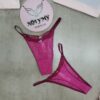 Quần lót Victoria Secret lọt khe ren dây lưng cao màu hồng sen 428798qd7
