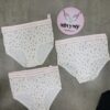 Quần lót Victoria’s Secret nguyên mông thun cotton lưng cao logo màu trắng hoa 27109691