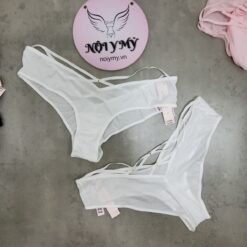Quần lót Victoria Secret nửa mông phía sau đan dây màu trắng 415879qbf