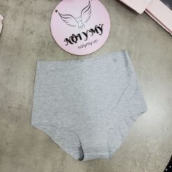 Quần lót Victoria Secret nguyên mông lưng cao thun cotton không viền màu xám 429836