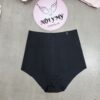 Quần lót Victoria Secret nguyên mông lưng cao thun lạnh không viền màu đen 429835qb4