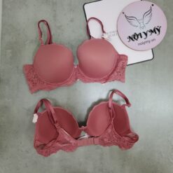 Áo lót Victoria Secret Dream Angels không nâng mút mỏng thun lạnh phối ren màu hồng đất 27128431