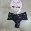 Quần lót Victoria Secret nửa mông thun lạnh không viền màu đen hoạ tiết 27186264 (Copy)