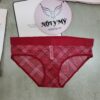 Quần lót Victoria Secret nguyên mông ren màu đỏ đô caro 431713qak