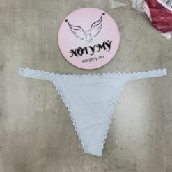Quần lót Victoria Secret lọt khe dây thun cotton viền ren màu xanh biển nhạt 417795qg2 (Sao chép)