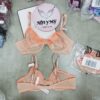 Áo lót Victoria Secret không nâng không mút ren lưới màu da viền cam 231719seq