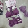 Áo lót Victoria Secret không nâng cài trước thun lạnh phối ren màu tím 429670qfk
