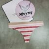 Quần lót Victoria Secret lọt khe thun seamless màu hồng sọc kim sa 431743spj