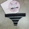 Quần lót Victoria Secret lọt khe thun seamless màu đen sọc kim sa 431743spu (Copy)