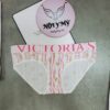 Quần lót Victoria’s Secret nguyên mông thun cotton lưng logo màu trắng hoạ tiết 433665