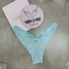 Quần lót Victoria Secret nửa mông lưng cao thun lạnh phía sau nơ màu xanh biển 432807qd2